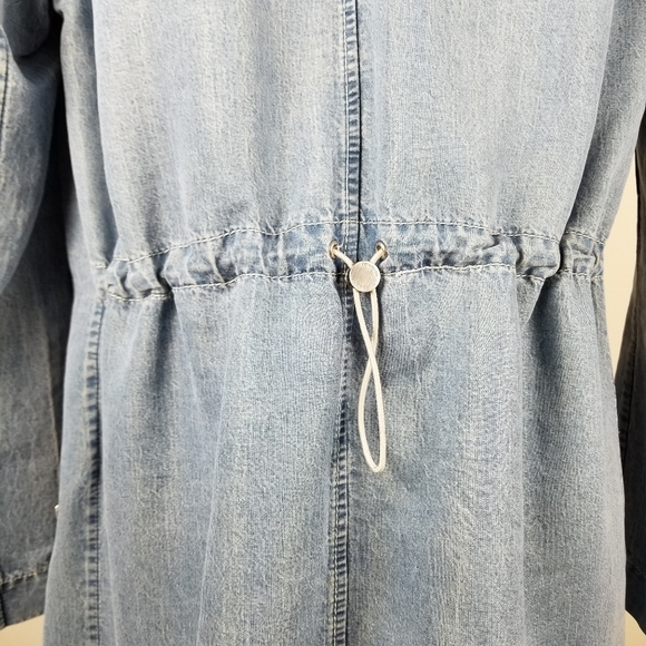 SOIA & KYO Stefie Denim Jacket w/Draped Collar-S - Picture 8 of 11